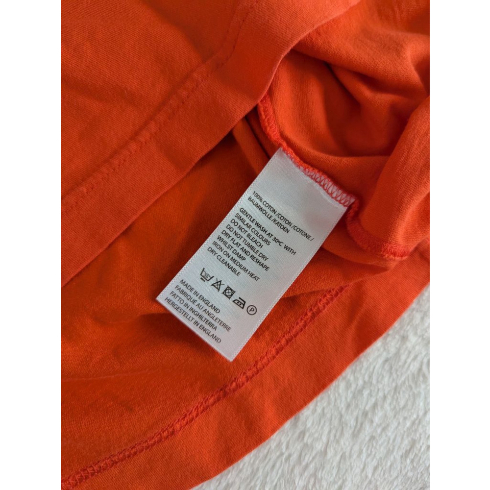 Sunspel Orange T-Shirt-XS - Picture 4 of 8